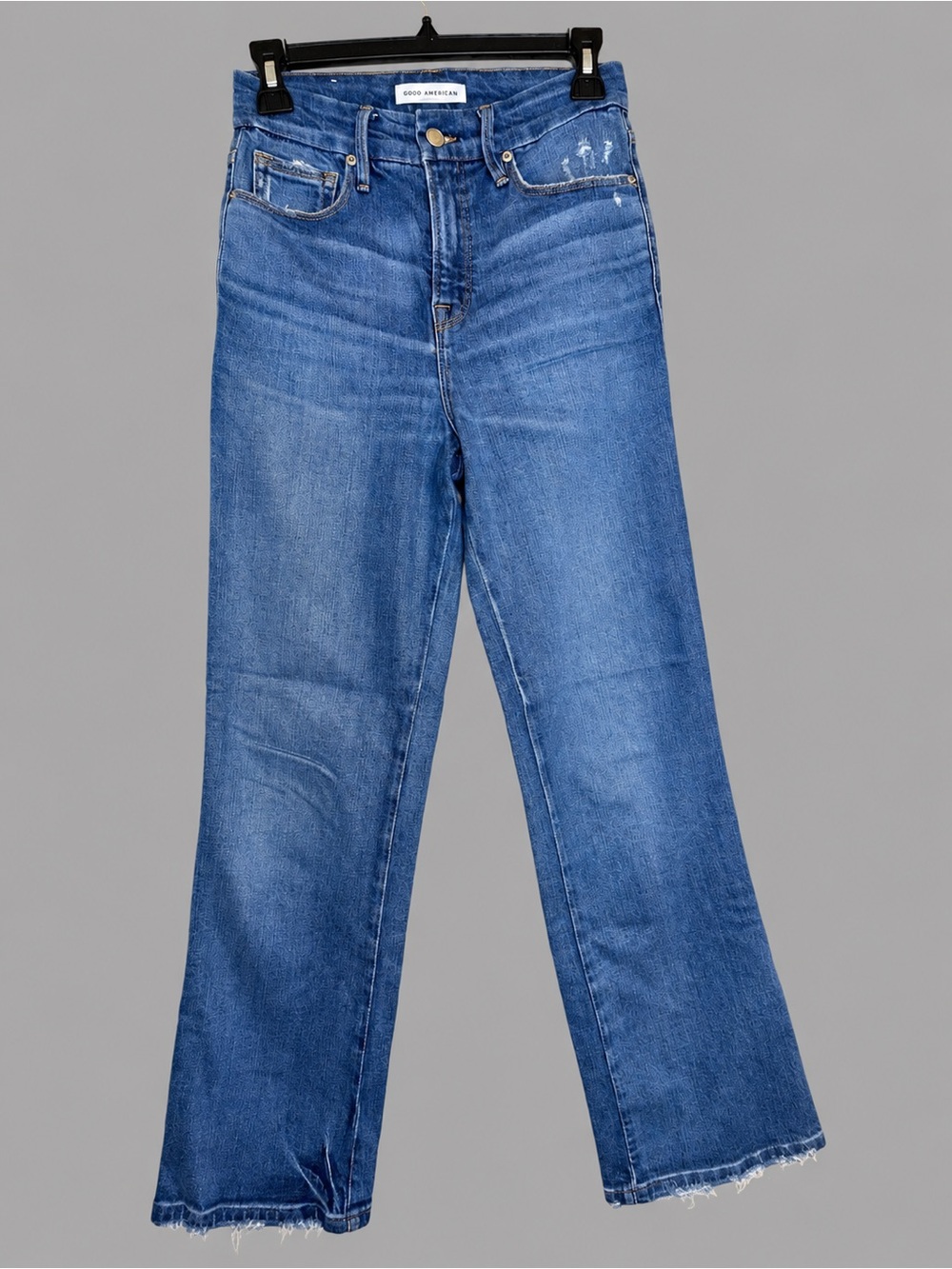 Good American High-Rise Straight Jeans in Blue Women’s Size 2 Waist 26 Inseam 29